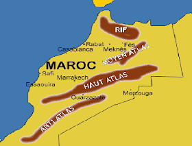 Chaînes de montagnes au Maroc