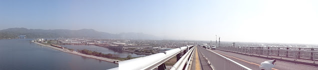 江島大橋（ベタ踏み坂）から降ります