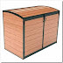 Outdoor trash can storage wood