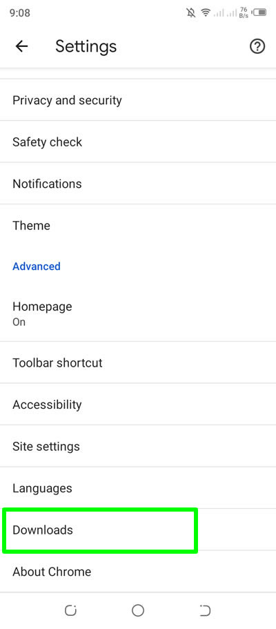 google chrome downloads settings