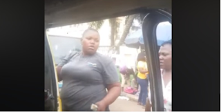 SHOCKING VIDEO: Nigerian Woman becomes bus conductor after MOPOL husband’s death