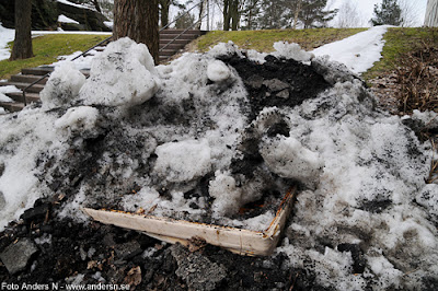 det som göms i snö, vad som göms i snö, smutsig snö, grus, sängbotten, foto anders n