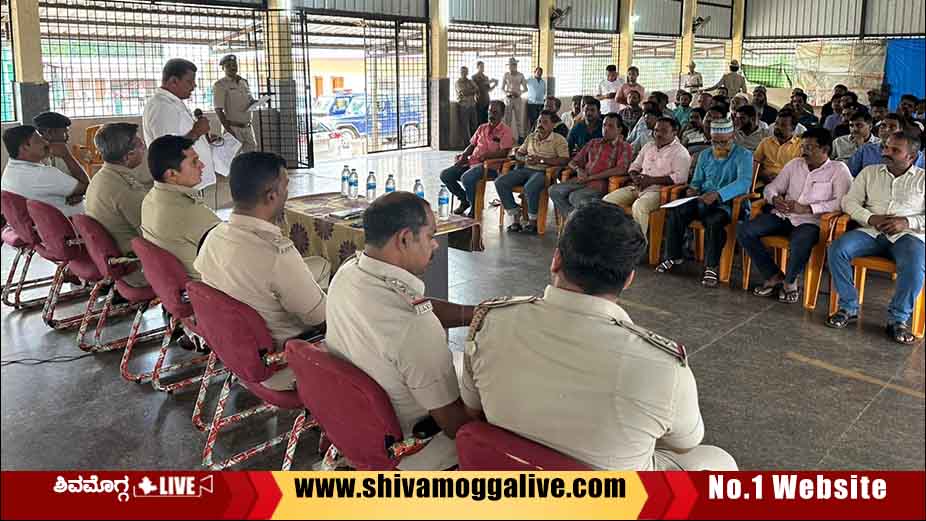 SP Mithun Kumar IPS Meeting at hanagere in Thirthahalli