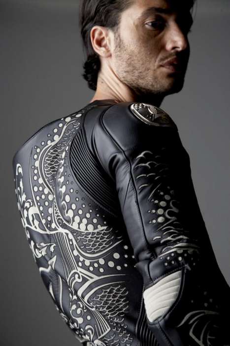 racing tattoos. This tattooed racing suit was