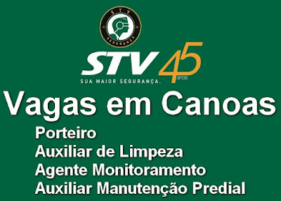 STV seleciona Aux. Limpeza, Porteiro e Outros em Canoas