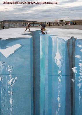 Ice Age in 3D Street Art by Edgar Mueller Seen On www.coolpicturegallery.net