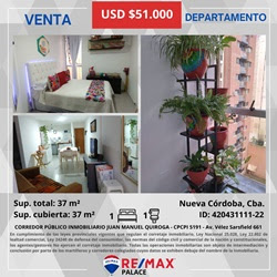 Departamento en Nva Cba 1 Dormitorio