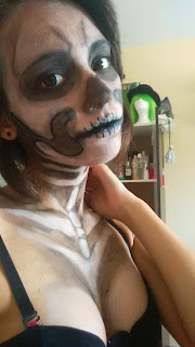 body painting, donuth, channel, skull, ideas kawaii, maquillaje, make-up, corset, 