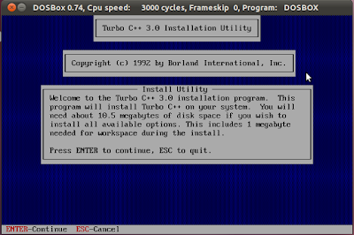 turbo c installation setup