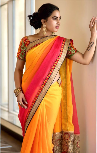 Srushti Dange Beautiful Saree Picture