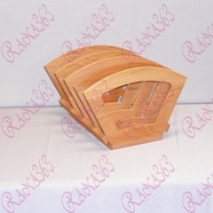 Vertical Skillet Rack Beechwood