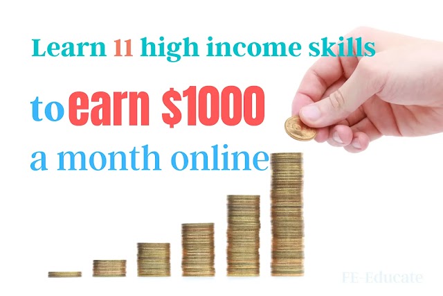 Learn 11 high-income skills to earn $1000 a month online | FE-Educate
