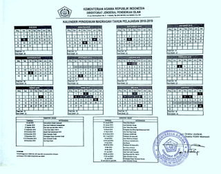 Kalender Pendidikan Madrasah 2018/2019 (Kemenag)