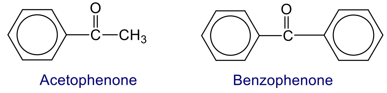 The compound in which the keto functional group (>C=O) group is directly bonded to aromatic ring are called aromatic ketone.