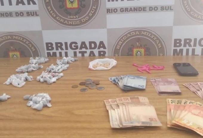 17ºBPM prende homem e apreende adolescente por tráfico de drogas em Gravataí