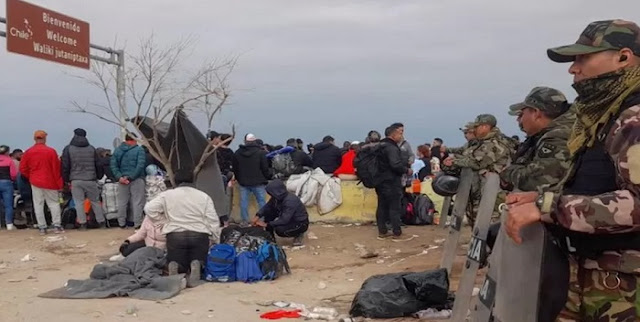 Migrantes en frontera Perú Chile