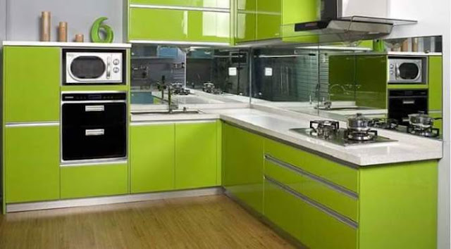 Model Desain Kitchen Sets Hijau