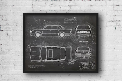 BMW 5-Series 535i (E28) Blueprints Vector Drawing Bmw e28 m5 blueprint
293152