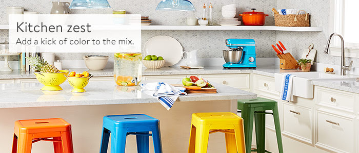 Kitchen zest. Add a kick of color to the mix.