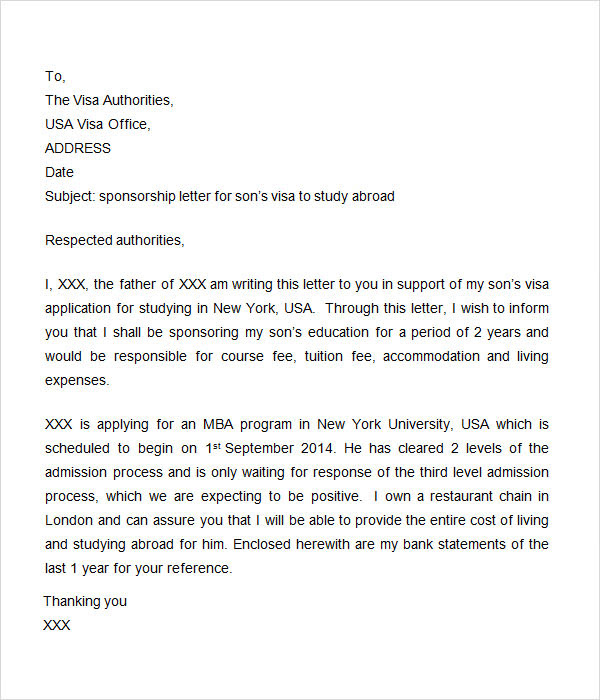 For example, a government may want a grant to in the first lines of your introduction, you need to state clearly your intent of writing the letter. Recommendation Letter For Visa