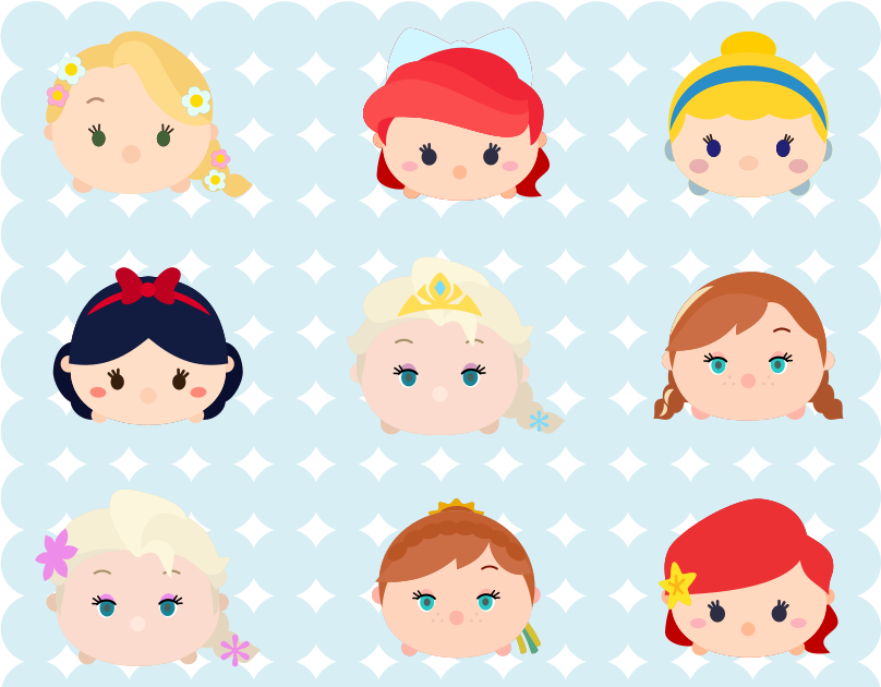 ツムツム イラスト 簡単 プリンセス 壁紙画像とイラスト