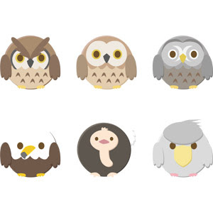 かわいい ゆるい フクロウ イラスト
