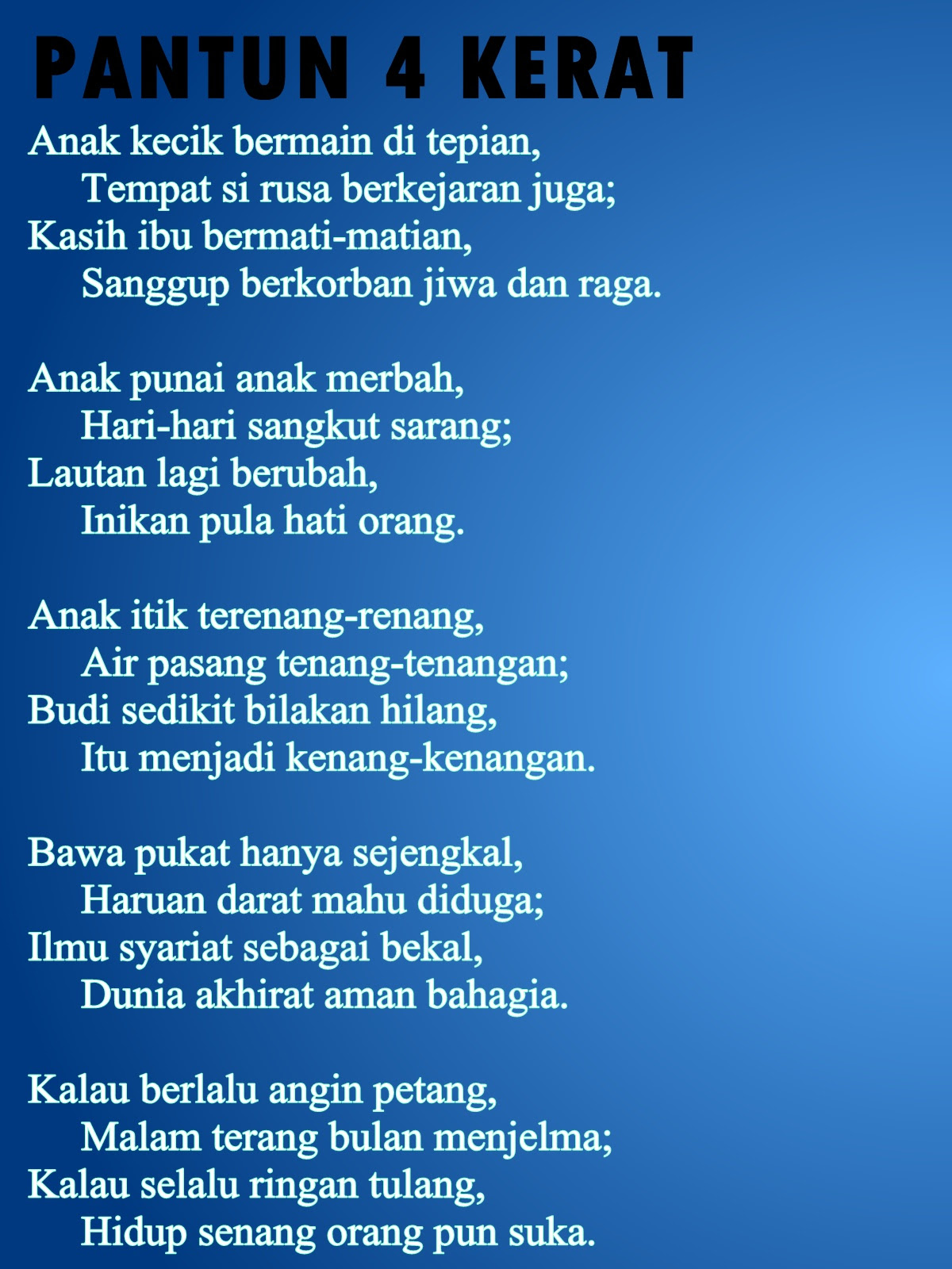 Contoh Pantun Dan Puisi - Contoh O