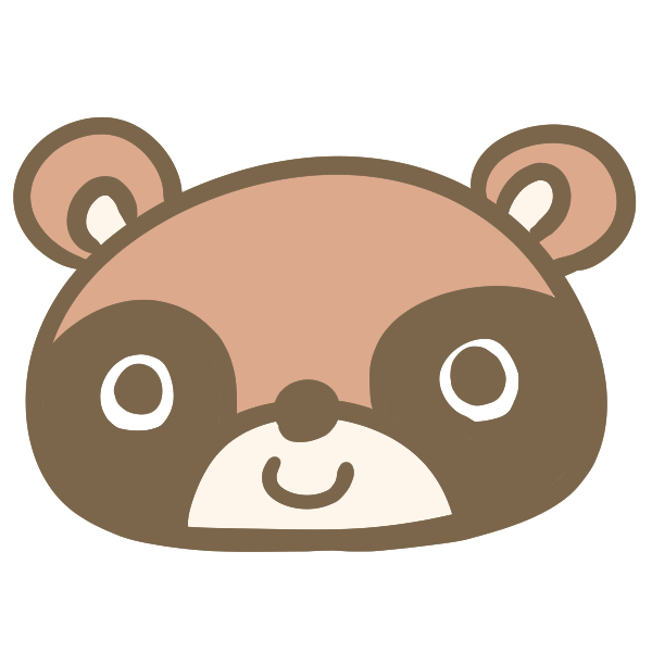 美しい花の画像 トップ100 たぬき 顔 イラスト
