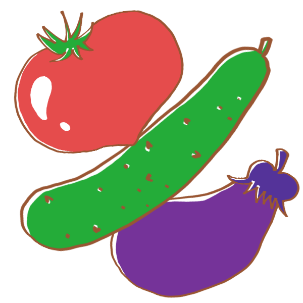 美しい花の画像 驚くばかり夏野菜 イラスト