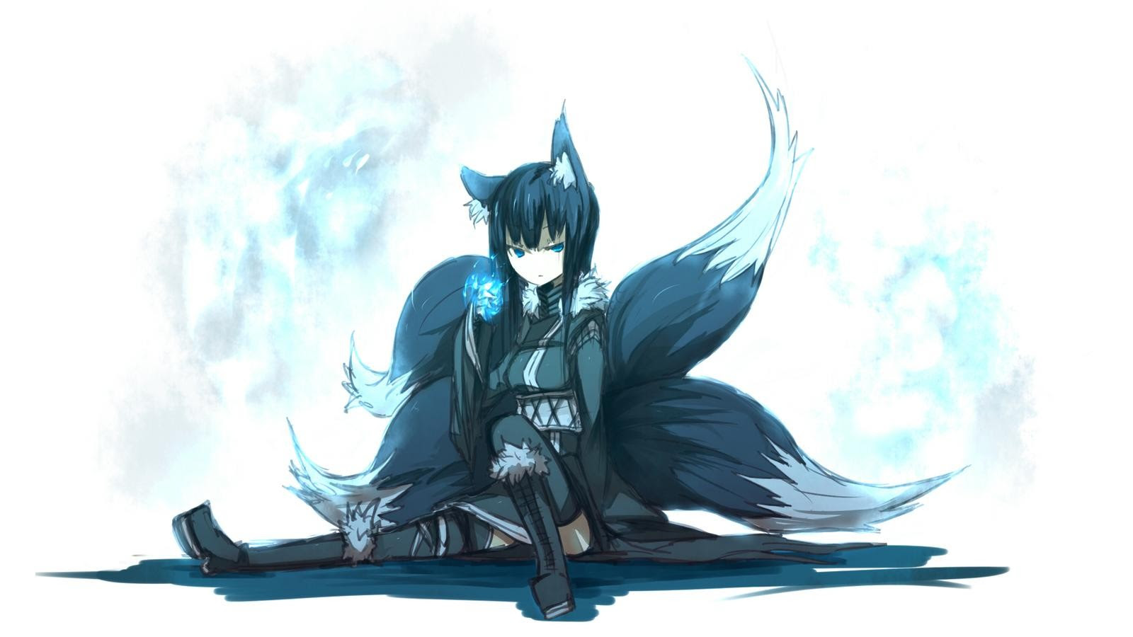 Blue Anime Wolf With Wings Wallpapers Names