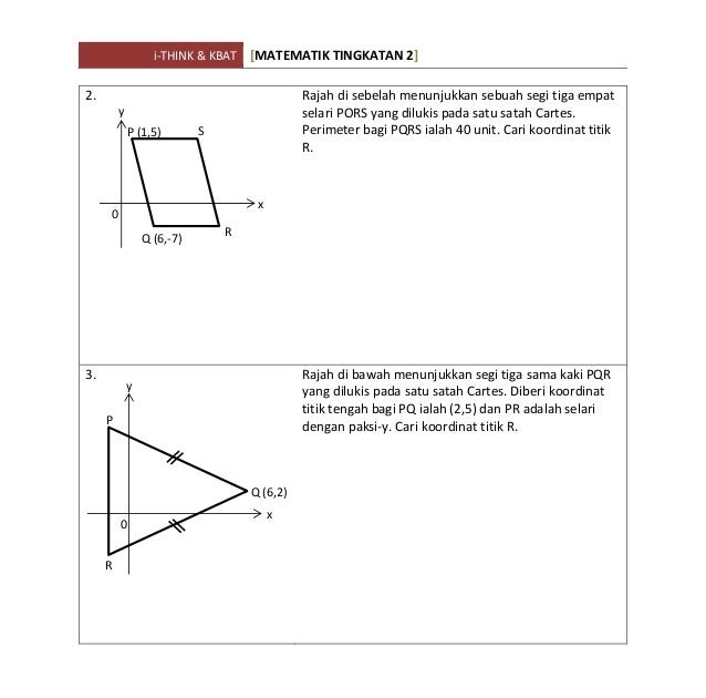 Soalan Kbat Matematik Tingkatan 1 Nombor Nisbah - Temblor En