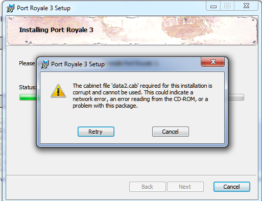 The Cabinet File Required For This Installation Is Corrupt ...
