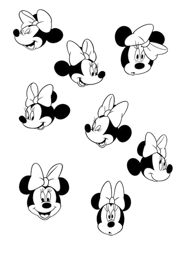 Each minnie mouse printable coloring page is available for free personal use as of the date of this writing. Mickey And Minnie Mouse Face Color Page Clip Art Library