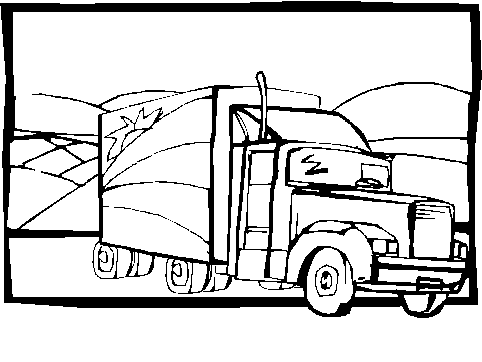 Kleurplaat Vrachtwagen Scania