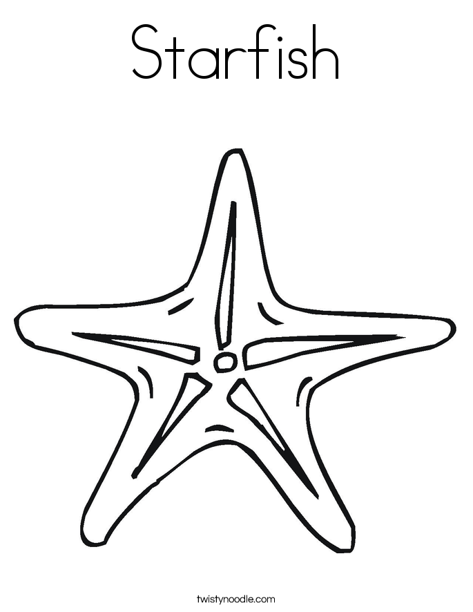 starfish coloring page twisty noodle  coloring pages