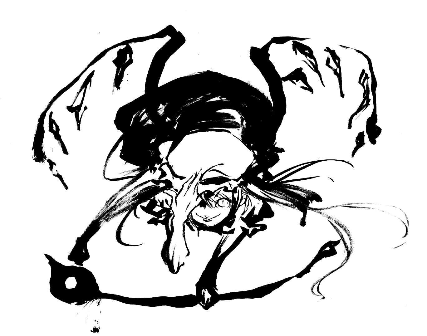 アニメ画像について 綺麗な筆ペン イラスト