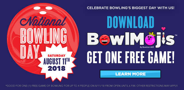 National Bowling Day Download Bowlmojs and Get One Free Game!