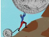 Illustration on dealing with U.S. debt by Linas Garsys/The Washington Times