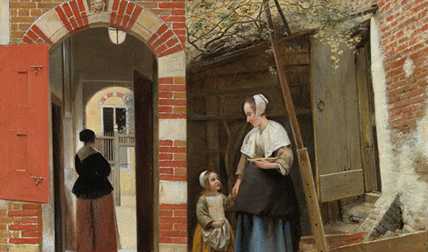 Detail from Pieter de Hooch, 'The Courtyard of a House in Delft', 1658 ©️ The National Gallery, London