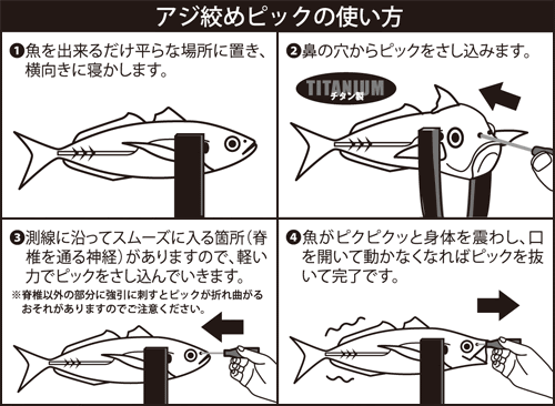 心に強く訴える神経締め ピック すべての魚の画像