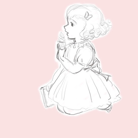 おしゃれ アメリカ 女の子 イラスト 美しい芸術
