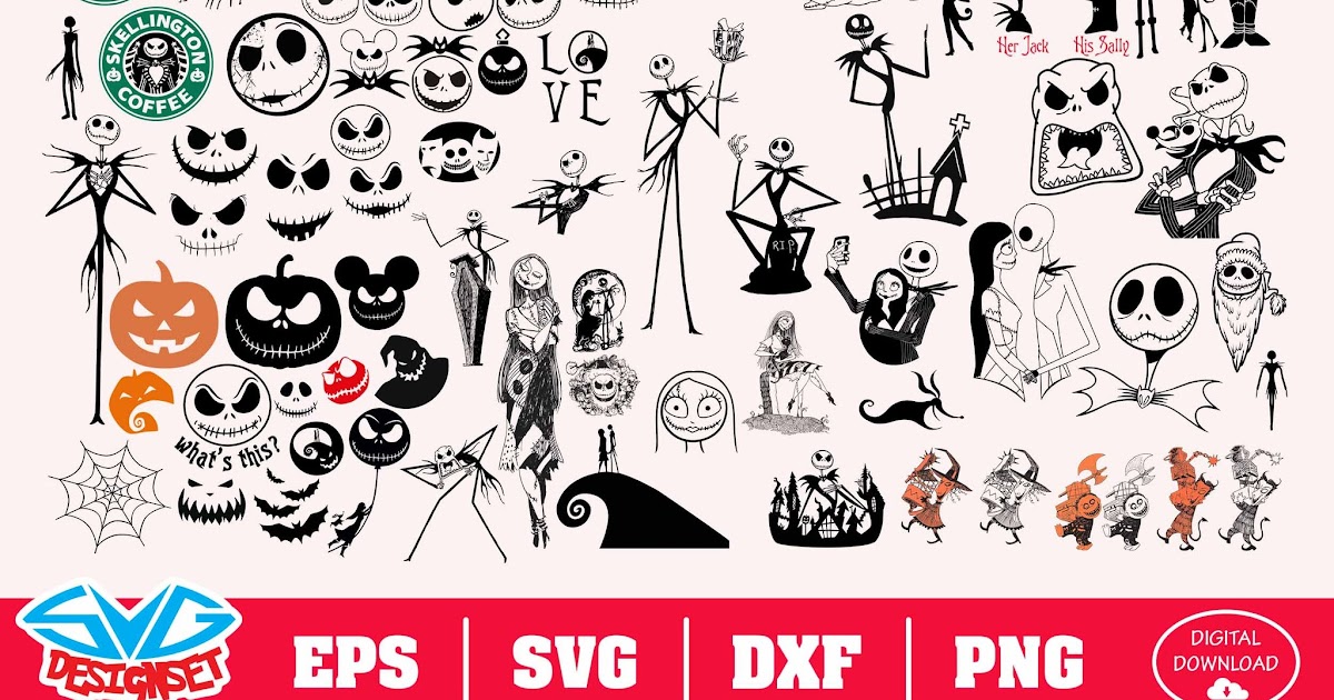 Download Jack And Sally Nightmare Before Christmas Svg - Jack And ...