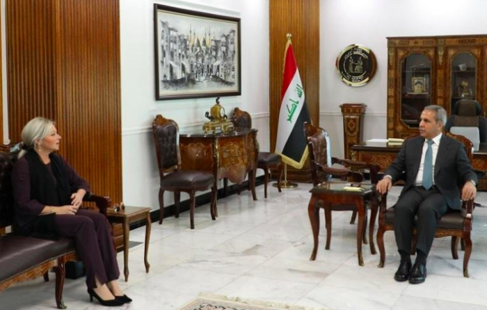 Zidane and Plasschaert discuss the role of the judiciary in addressing the legal problems of the political crisis in Iraq