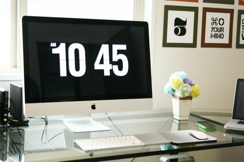 驚くばかりmac 壁紙 時計 花の画像