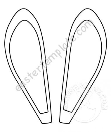 Cut out ear pattern on fold from fabric of your choice. Printable Rabbit Ears Template Craft Easter Template