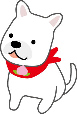 無料イラスト画像 元のお 面 桃太郎 犬 イラスト