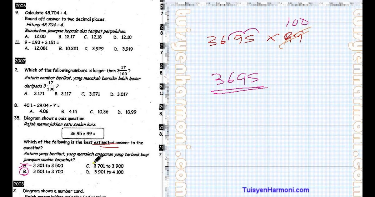 Soalan Matematik Tahun 6 Topik Masa Dan Waktu - Terengganu r