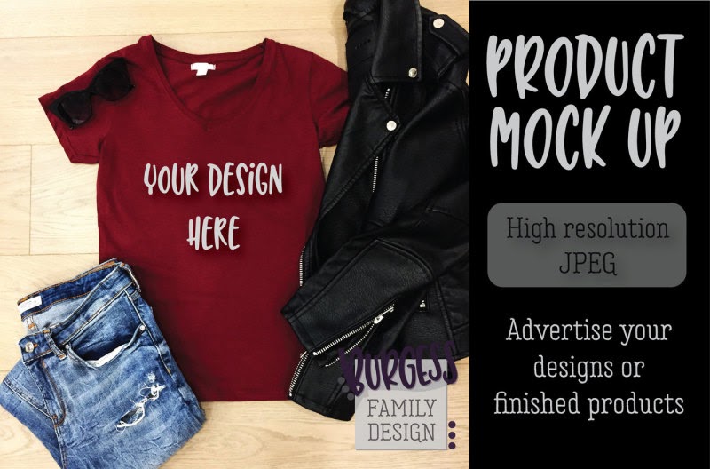 Download Download MOCK UP | Leather moto red shirt PSD Mockup