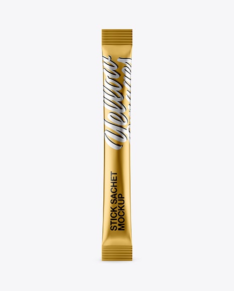 Download Download Matte Metallic Stick Sachet Mockup Front View ...
