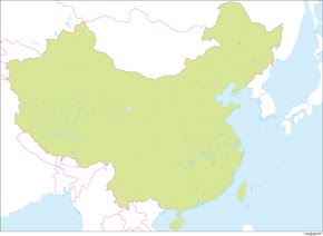 中国 地図 フリー 素材 Cator